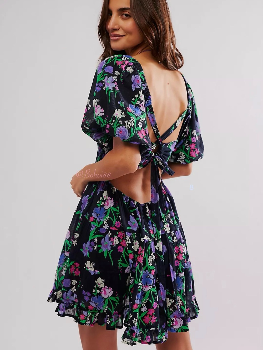 NWT Free People Perfect Day Printed Mini Dress